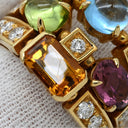 ブルガリ BVLGARI アレグラリング イエローゴールドXマルチカラー K18YG ブルートパーズ ピンクトルマリン ペリドット シトリンクォーツ ダイヤモンド リング 指輪 K18YG 18K 750 18金 12.5号