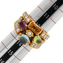 ブルガリ BVLGARI アレグラリング イエローゴールドXマルチカラー K18YG ブルートパーズ ピンクトルマリン ペリドット シトリンクォーツ ダイヤモンド リング 指輪 K18YG 18K 750 18金 12.5号