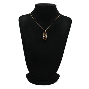 ブルガリ BVLGARI アレグラ マルチカラー イエローゴールドXマルチカラー K18YG ダイヤモンド パール マルチストーン ネックレス パール ペンダント 18K 750YG