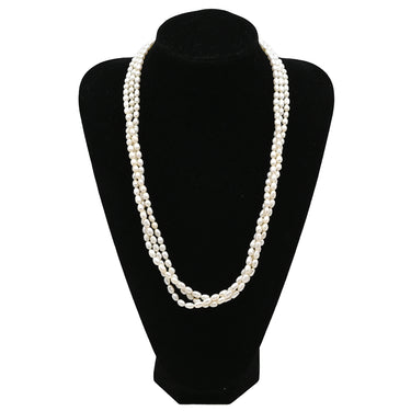 TASAKI TASAKI パールホワイト パール メタル ネックレス 真珠 パール 3連 3重 バロックパール