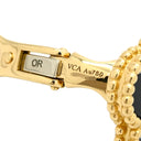 ヴァンクリーフアーペル Van Cleef & Arpels ヴィンテージ アルハンブラ VCARA44200 ブラック×イエローゴールド K18YG オニキス ピアス Au 750YG 黒 18K 花