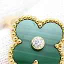 ヴァンクリーフアーペル Van Cleef & Arpels ヴィンテージ アルハンブラ VCARO3QM55 グリーンXイエローゴールド K18YG ダイヤモンド マラカイト #55(JP15) リング 指輪 Au750 18金 ダイヤ1P 14.5号