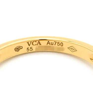 ヴァンクリーフアーペル Van Cleef & Arpels ヴィンテージ アルハンブラ VCARO3QM55 グリーンXイエローゴールド K18YG ダイヤモンド マラカイト #55(JP15) リング 指輪 Au750 18金 ダイヤ1P 14.5号