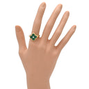 ヴァンクリーフアーペル Van Cleef & Arpels ヴィンテージ アルハンブラ VCARO3QM55 グリーンXイエローゴールド K18YG ダイヤモンド マラカイト #55(JP15) リング 指輪 Au750 18金 ダイヤ1P 14.5号