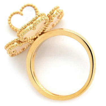 ヴァンクリーフアーペル Van Cleef & Arpels スウィート ハート VCARN5P348 白×イエローゴールド K18YG ダイヤモンド ホワイトマザーオブパール #48(JP8) リング 指輪 750 18金 ダイヤ1P シェル 8号