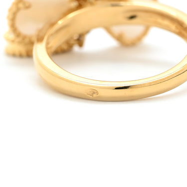 ヴァンクリーフアーペル Van Cleef & Arpels スウィート ハート VCARN5P348 白×イエローゴールド K18YG ダイヤモンド ホワイトマザーオブパール #48(JP8) リング 指輪 750 18金 ダイヤ1P シェル 8号