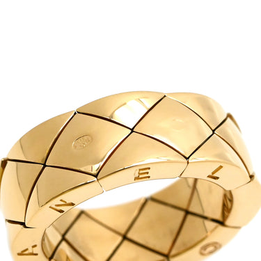 シャネル CHANEL マトラッセ リング イエローゴールド K18YG #46 リング 指輪 18K 750YG キルティングデザイン 7号