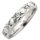 シャネル CHANEL マトラッセ プラチナシルバー Pt950 ダイヤモンド #48 リング 指輪 プラチナム 10P 10石 10粒 フルダイヤ キルティング ミディアムモデル 8号