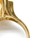 ノンブランド NON BRAND トルマリン シトリン ダイヤリング イエローゴールド K18YG トルマリン シトリン リング 指輪 赤 黄 スクエア 20号