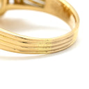 ノンブランド NON BRAND トルマリン シトリン ダイヤリング イエローゴールド K18YG トルマリン シトリン リング 指輪 赤 黄 スクエア 20号