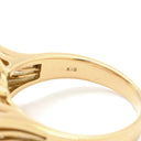 ノンブランド NON BRAND トルマリン シトリン ダイヤリング イエローゴールド K18YG トルマリン シトリン リング 指輪 赤 黄 スクエア 20号