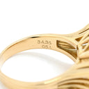 ノンブランド NON BRAND トルマリン シトリン ダイヤリング イエローゴールド K18YG トルマリン シトリン リング 指輪 赤 黄 スクエア 20号