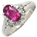 ノンブランド NON BRAND ルビー ダイヤリング プラチナシルバー Pt900 ルビー ダイヤモンド リング 指輪 レッド 赤 12号