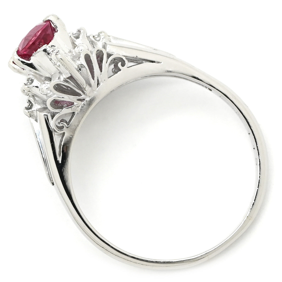 ノンブランド NON BRAND ルビー ダイヤリング プラチナシルバー Pt900