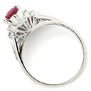 ノンブランド NON BRAND ルビー ダイヤリング プラチナシルバー Pt900 ルビー ダイヤモンド リング 指輪 レッド 赤 12号