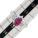 ノンブランド NON BRAND ルビー ダイヤリング プラチナシルバー Pt900 ルビー ダイヤモンド リング 指輪 レッド 赤 12号