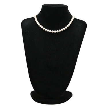 ノンブランド NON BRAND パール ペンダント パールホワイト パール シルバー ネックレス 真珠 シルバー ラウンドシェイプ フォーマル 一連 ワンタッチ 花カン あこやパール