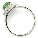 ノンブランド NON BRAND トルマリン2.43ct ダイヤモンド プラチナシルバー Pt900 トルマリン ダイヤモンド リング 指輪 薄緑 オーバルモディファイト ブリリアントカット 1石 14号