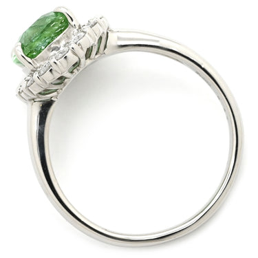 ノンブランド NON BRAND トルマリン2.43ct ダイヤモンド プラチナシルバー Pt900 トルマリン ダイヤモンド リング 指輪 薄緑 オーバルモディファイト ブリリアントカット 1石 14号