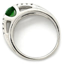 ノンブランド NON BRAND ガーネット 0.80ct ダイヤリング プラチナシルバー Pt900 ガーネット ダイヤモンド リング 指輪 緑 グリーン プラチナ900 グリーングロシュラーガーネット 15号