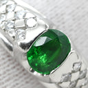 ノンブランド NON BRAND ガーネット 0.80ct ダイヤリング プラチナシルバー Pt900 ガーネット ダイヤモンド リング 指輪 緑 グリーン プラチナ900 グリーングロシュラーガーネット 15号