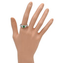 ノンブランド NON BRAND ガーネット 0.80ct ダイヤリング プラチナシルバー Pt900 ガーネット ダイヤモンド リング 指輪 緑 グリーン プラチナ900 グリーングロシュラーガーネット 15号