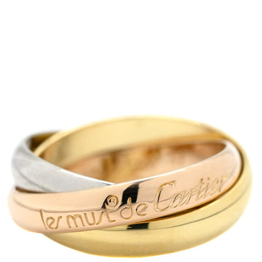 カルティエ Cartier トリニティ ホワイトゴールド×イエローゴールド×ピンクゴールド K18WG K18YG K18PG #51（JP11） リング 指輪 K18YG K18PG K18WG Au750 18K 18金 3重 3連 3カラー 11号