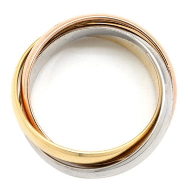 カルティエ Cartier トリニティ ホワイトゴールド×イエローゴールド×ピンクゴールド K18WG K18YG K18PG #51（JP11） リング 指輪 K18YG K18PG K18WG Au750 18K 18金 3重 3連 3カラー 11号