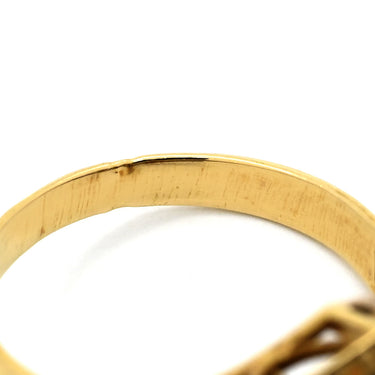 ノンブランド NON BRAND 珊瑚リング イエローゴールド K18YG 珊瑚 リング 指輪 サンゴ 11.5号