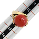 ノンブランド NON BRAND 珊瑚リング イエローゴールド K18YG 珊瑚 リング 指輪 サンゴ 11.5号