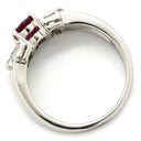 ノンブランド NON BRAND ルビー ダイヤリング プラチナシルバー Pt900 ルビー ダイヤモンド リング 指輪 レッド 赤 12.5号