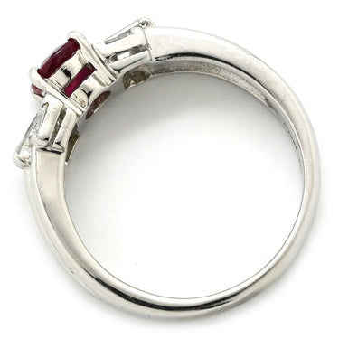 ノンブランド NON BRAND ルビー ダイヤリング プラチナシルバー Pt900 ルビー ダイヤモンド リング 指輪 レッド 赤 12.5号