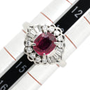 ノンブランド NON BRAND ルビー ダイヤリング プラチナシルバー Pt900 ルビー ダイヤモンド リング 指輪 レッド 赤 14号