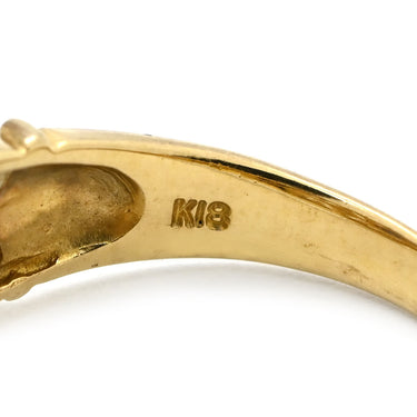 ノンブランド NON BRAND ブルーサファイア ダイヤリング イエローゴールド K18YG サファイア ダイヤモンド リング 指輪 青 18K 750 YG 11号