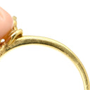 ノンブランド NON BRAND 珊瑚 エメラルド ルビー ダイヤ 薔薇モチーフ イエローゴールド K18YG 珊瑚 エメラルド ルビー ダイヤモンド リング 指輪 バラ ローズ 花 フラワー サンゴ ピンク 赤 緑 18K 750YG 18金 10号