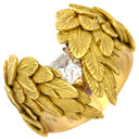 湧永ユキオ YUKIO WAKINAGA ダイヤリング イエローゴールド K18YG ダイヤモンド リング 指輪 羽根 翼 750AU 18金 15号