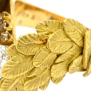 湧永ユキオ YUKIO WAKINAGA ダイヤリング イエローゴールド K18YG ダイヤモンド リング 指輪 羽根 翼 750AU 18金 15号