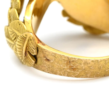 湧永ユキオ YUKIO WAKINAGA ダイヤリング イエローゴールド K18YG ダイヤモンド リング 指輪 羽根 翼 750AU 18金 15号