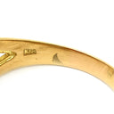 ノンブランド NON BRAND オパール ダイヤリング イエローゴールド K18YG オパール ダイヤモンド リング 指輪 オレンジ 16.5号