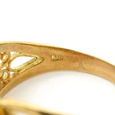 ノンブランド NON BRAND オパール ダイヤリング イエローゴールド K18YG オパール ダイヤモンド リング 指輪 オレンジ 16.5号