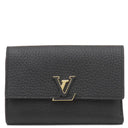 ルイヴィトン LOUIS VUITTON ポルトフォイユカプシーヌ コンパクト M62157 ノワール×ホットピンク トリヨンレザー 三つ折り財布 ゴールド金具 黒 ピンク ブラック金具