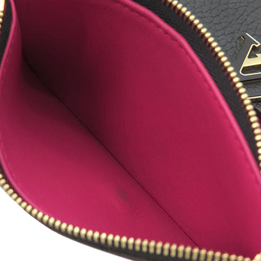 ルイヴィトン LOUIS VUITTON ポルトフォイユカプシーヌ コンパクト M62157 ノワール×ホットピンク トリヨンレザー 三つ折り財布 ゴールド金具 黒 ピンク ブラック金具