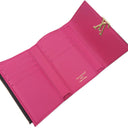 ルイヴィトン LOUIS VUITTON ポルトフォイユカプシーヌ コンパクト M62157 ノワール×ホットピンク トリヨンレザー 三つ折り財布 ゴールド金具 黒 ピンク ブラック金具