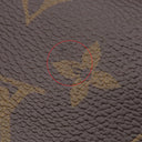 ルイヴィトン LOUIS VUITTON ポルトフォイユ ヴィクトリーヌ M62360 ローズバレリーヌ モノグラムキャンバス 三つ折り財布 ゴールド金具 コンパクト 茶 バイカラー イニシャル刻印あり