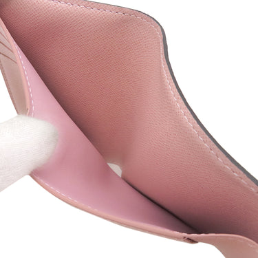 ルイヴィトン LOUIS VUITTON ポルトフォイユ ヴィクトリーヌ M62360 ローズバレリーヌ モノグラムキャンバス 三つ折り財布 ゴールド金具 コンパクト 茶 バイカラー イニシャル刻印あり