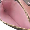 ルイヴィトン LOUIS VUITTON ポルトフォイユ ヴィクトリーヌ M62360 ローズバレリーヌ モノグラムキャンバス 三つ折り財布 ゴールド金具 コンパクト 茶 バイカラー イニシャル刻印あり