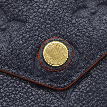 ルイヴィトン LOUIS VUITTON ポルトフォイユ ヴィクトリーヌ M64577 マリーヌルージュ モノグラムアンプラント 三つ折り財布 ゴールド金具 紺 赤 コンパクトウォレット