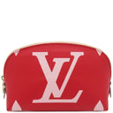 ルイヴィトン LOUIS VUITTON ポシェット コスメティック M67694 ルージュ×ピンク モノグラムジャイアントキャンバス ポーチ ゴールド金具 赤 バイカラー