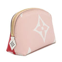 ルイヴィトン LOUIS VUITTON ポシェット コスメティック M67694 ルージュ×ピンク モノグラムジャイアントキャンバス ポーチ ゴールド金具 赤 バイカラー