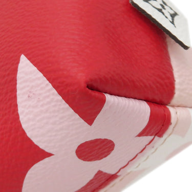 ルイヴィトン LOUIS VUITTON ポシェット コスメティック M67694 ルージュ×ピンク モノグラムジャイアントキャンバス ポーチ ゴールド金具 赤 バイカラー